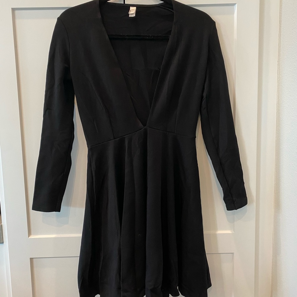American Apparel Deep V Skater Dress